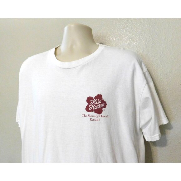 Hilo Hattie Store Tee Kauai XL White Hawaii Graphics Fruit Of The Loom Cotton - Picture 3 of 10